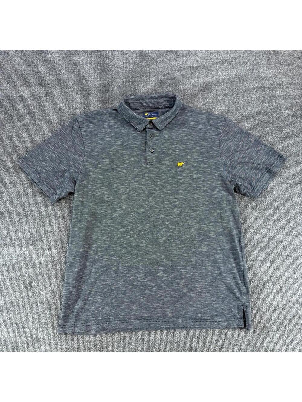 Jack Nicklaus Men's Heather Gray Golf Polo Shirt Large - Activewear, Lightweight